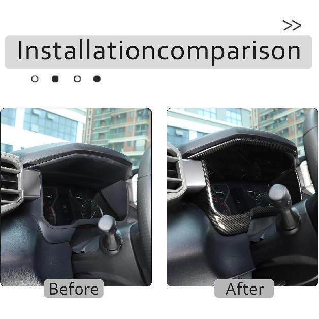 Dashboard Meter Panel Frame Trim for Toyot@ Tundra 2022-2025 /Sequoia 2023-2025 Accessories, ABS Car Center Console Dashboard Protective Cover