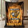 Hull FC Individuelle Flanell-Kuscheldecke Drucken Sie Ihren Namen Text Weiche Warme Decke Weihnachtsgeschenk