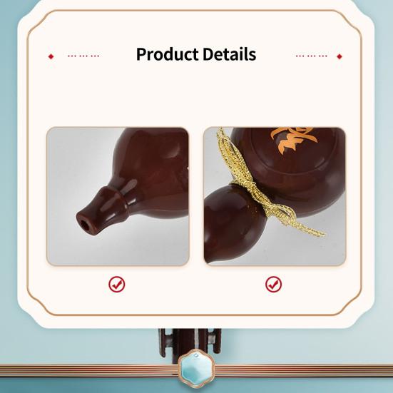 Interesting Imitation Bamboo Anti-break Mini Cucurbit Flute Antique Style Pretend Play Toy for Entertainment