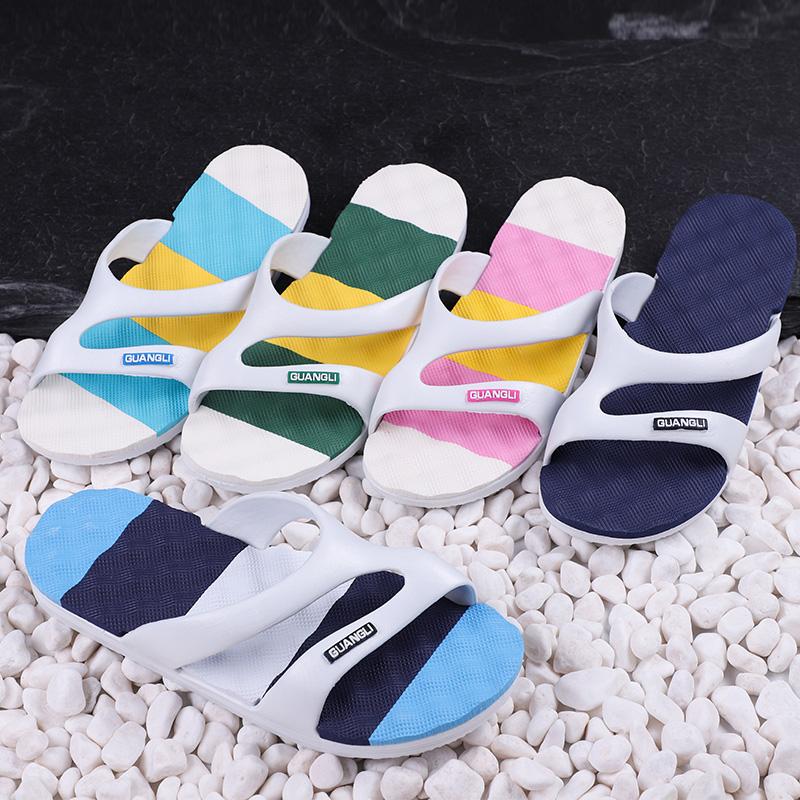 Fashion Men's Slippers Korean Version Men's Summer Lovers One-word Slippers Anti-skid Beach Slippers Men's  and Women's Slippers