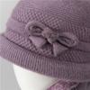 Ji Grandma Hat Warm Rabbit Fur Hat Female Old Lady Mother Hat Fleece Basin Hat
