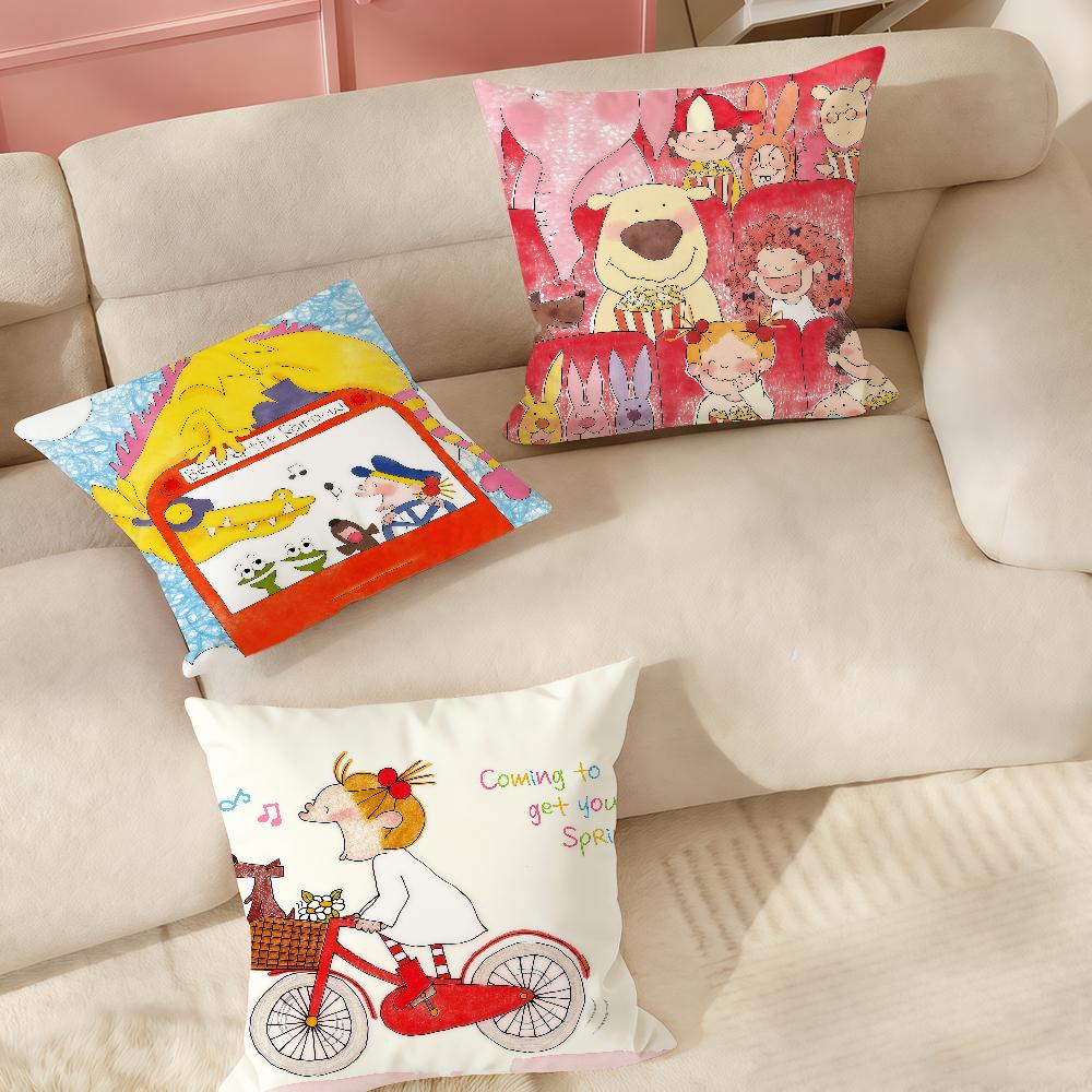 C-coco And W-Wondrous Gang Pillow Case Applicable Space For Guest Rooms Interiors Cars Office House Decoration