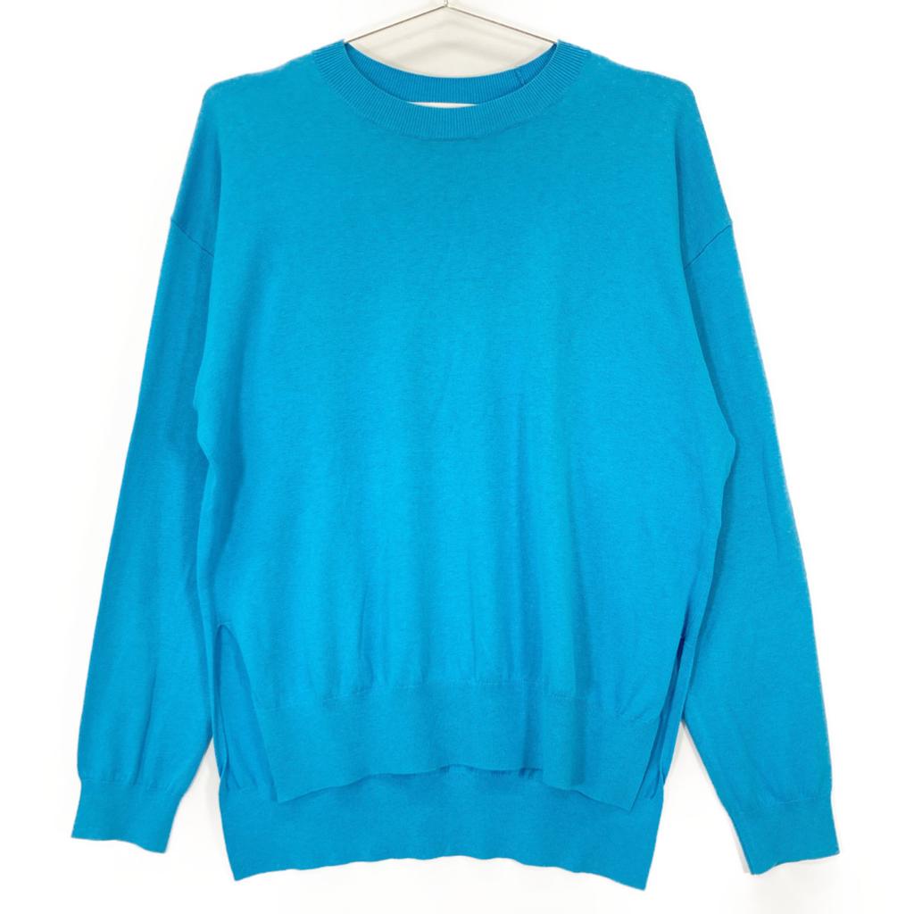 ENFOLD Excellent Condition 24Stainless Steel Silk Cotton Pullover Tops 38 blueUsed