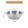 Juego de Cuenco para Vino de Arroz y Plato para Aperitivos de Acero Inoxidable con Doble Asa Estilo Coreano