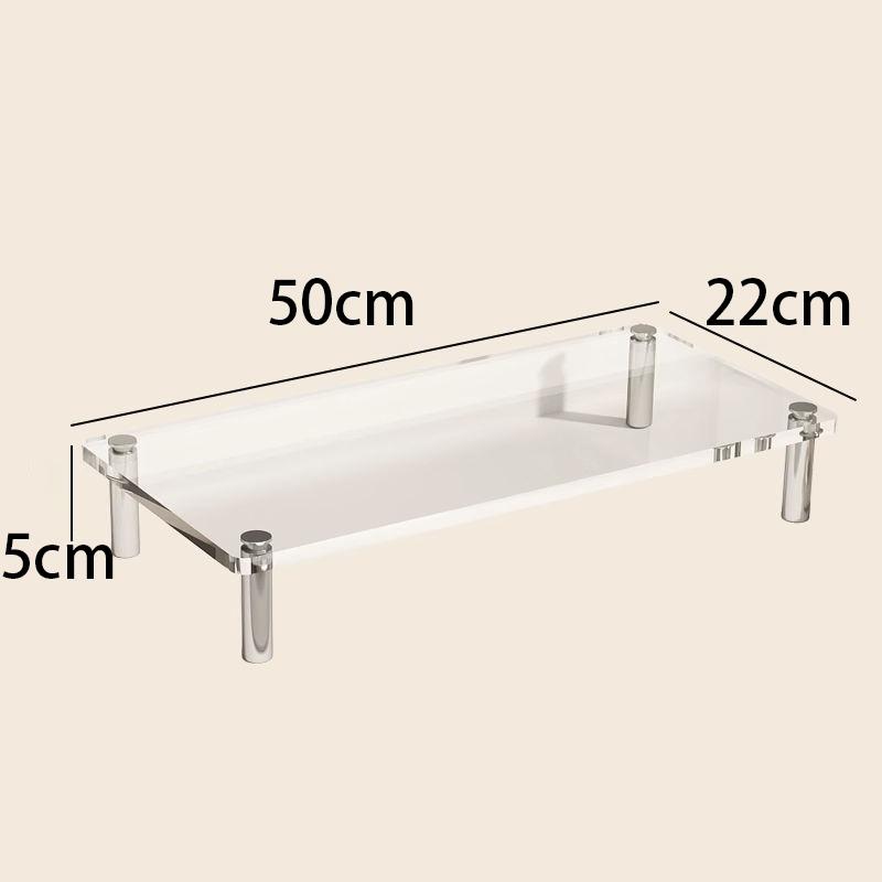 Acrylic Laptop Monitor Stand,Computer Riser Space-Saving,Clear Shelf - Ideal for Monitors,Laptops,Printers,Desktop Storage Decor