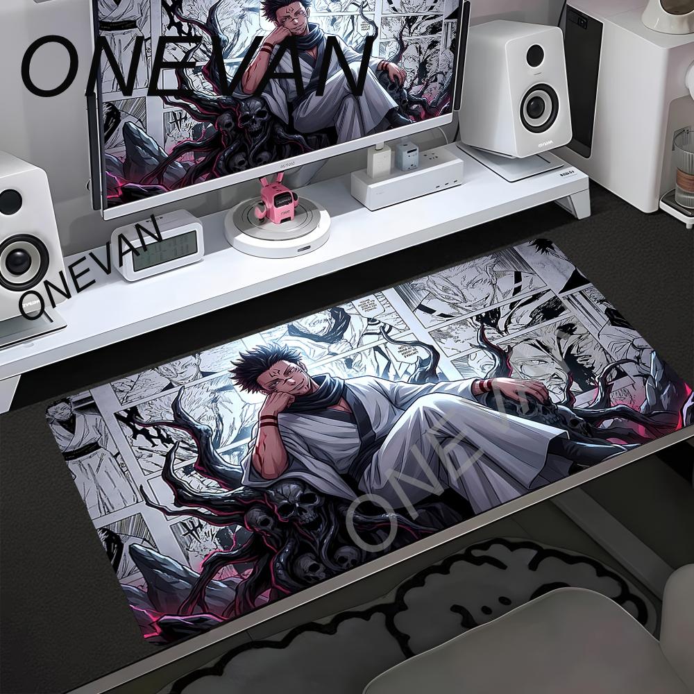 Tapete de Rato Roxo de Anime HD Jujutsu Kaisen Teclado de Jogo Mesa Tapete de Secretária Portátil Satoru Gojo Mousepad PC Gamer Gabinete Tapete de Secretária Estendido