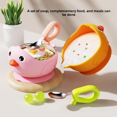 Baby-specific Suction Cup Anti-fall and Anti-scald Feeding Bowl
