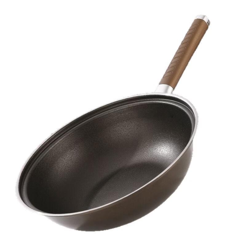ZISIZ 32cm Multi-functional Titanium Steel Non-stick Wok