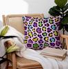 Trendy Dopamine Leopard Print Pillow, 18.18 Inch Soft Plush Cushion With Pillow Insert, Home Decor For Dorm, Living Room