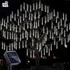 Solar LED Meteor Shower Rain Lights Falling Light Waterproof 8Tubes 288LED Fairy Lights For Xmas Tree Garden Wedding Party Decor
