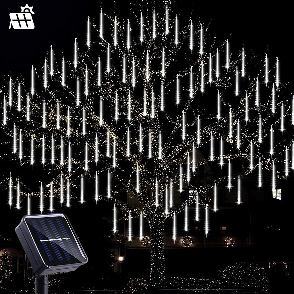 Solar LED Meteor Shower Rain Lights Falling Light Waterproof 8Tubes 288LED Fairy Lights For Xmas Tree Garden Wedding Party Decor