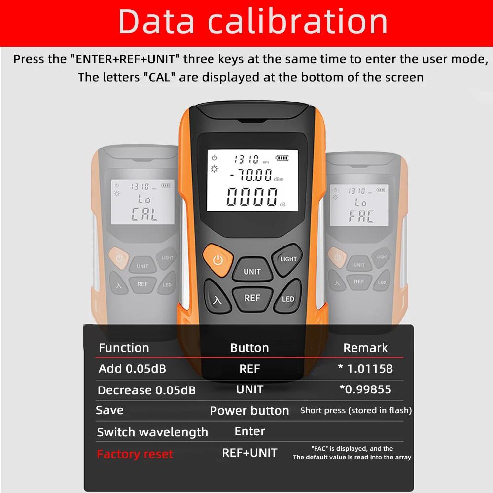 Multifunction Optical Power Meter G90 USB Charging Visual Fault Locator Fiber Optic Fiber Tester Professional Digital Multimeter
