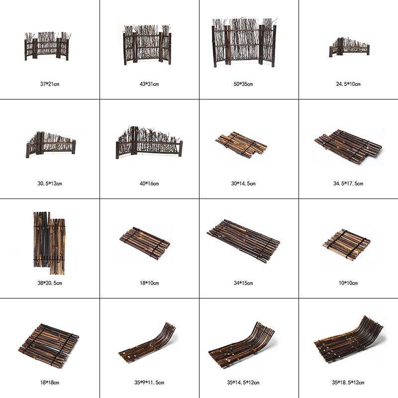 Vintage Bambus Sushi Schale Bambuszaun Platte Japanischer Koreanischer Stil Sashimi Küche Sushi Boote Kreative Präsentation Servierplatte