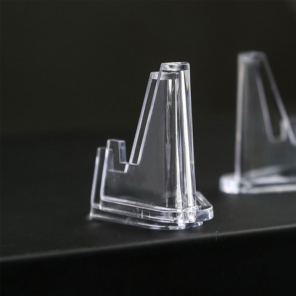 10Pcs/Set Mini Clear Acrylic Easel Stands Coin Display Easel Holder Baseball Sports Cards Stands Trading Graded Card Easel Stand