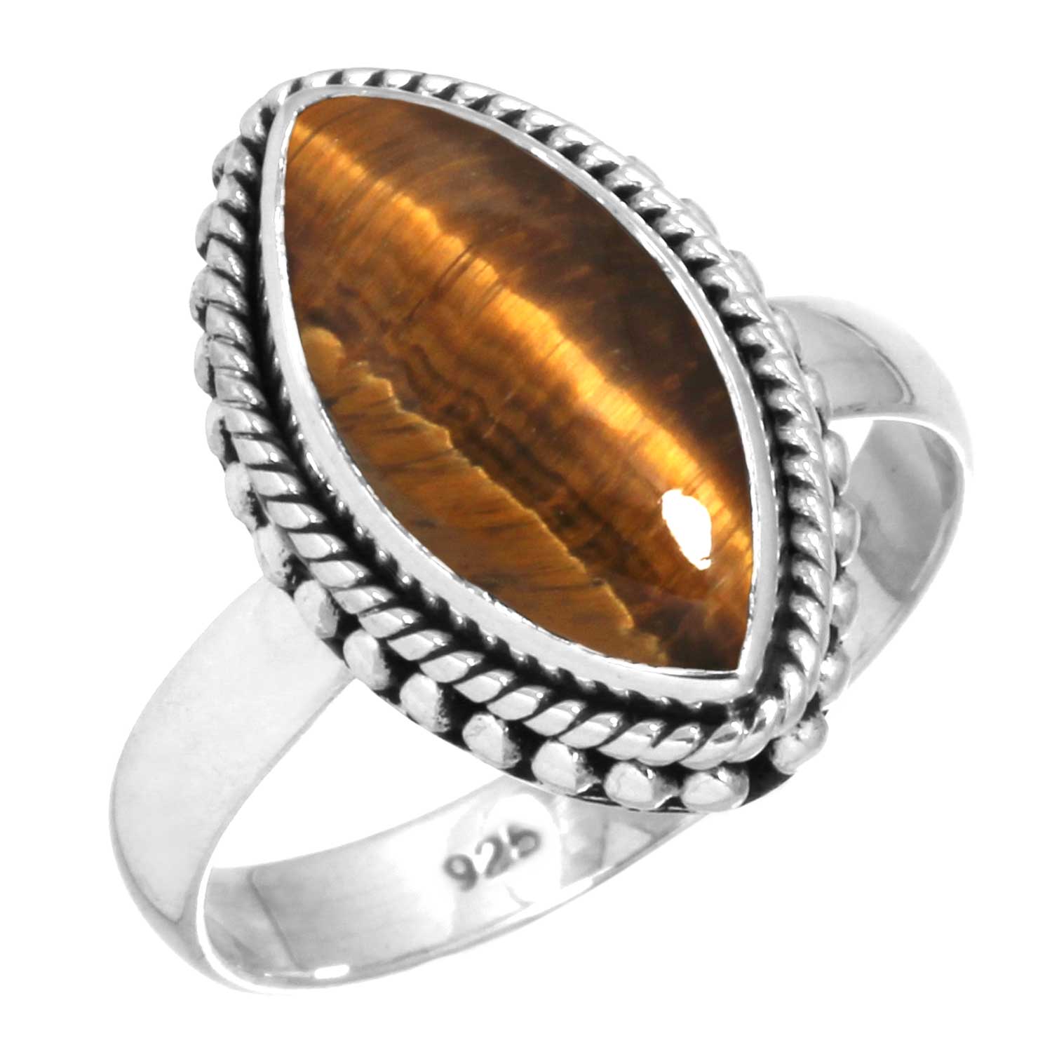 

Кольцо из стерлингового серебра 925 пробы с драгоценными камнями, ювелирные изделия ручной работы, подарок на День дружбы, малахит, лунный камень, розовый кварц, красный камень, дымчатый топаз, тигровый глаз 7.5 глаз тигра