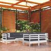 VidaXL Solid Pine Wood Garden Lounge Set 10 Pcs with Cushions Patio Furniture Outdoor Furniture Garden Furniture 3096774