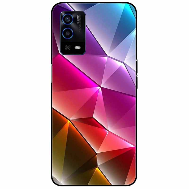 For Oppo A55 4G Case A 55 Silicone Soft Painted TPU Black Cover for Oppo A55 Case CPH2325 Cute Funda Coque for OPPOA55 6.51''