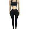 Completo da Donna in Tre Pezzi Set Sportivo Coordinato Giacca con Zip Skinny Top a Canotta Pantaloni a Matita Vita Elastica Slim Casual Primavera 2026