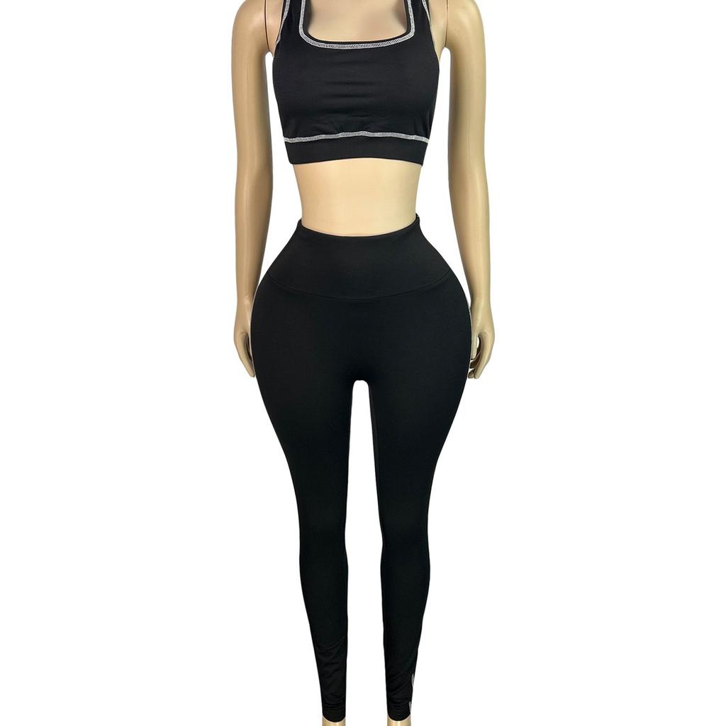 Completo da Donna in Tre Pezzi Set Sportivo Coordinato Giacca con Zip Skinny Top a Canotta Pantaloni a Matita Vita Elastica Slim Casual Primavera 2026