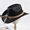 New Vintage Roll Brim Western Cowboy Hats Outdoor Travel Gentleman Cowgirl Jazz Hat Holidays Party Cosplay Hat
