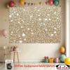 2D All-Over Champagne Gold Glitter Backdrop with Starlight Accents