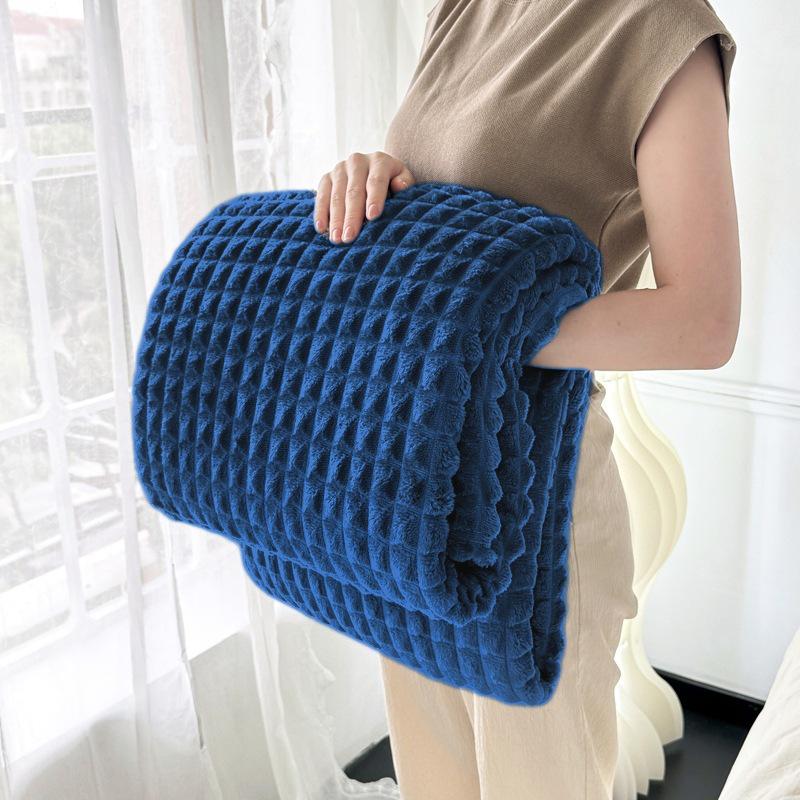 Autumn Winter Warm Striped Plaid Flannel Fleece Throw Blanket