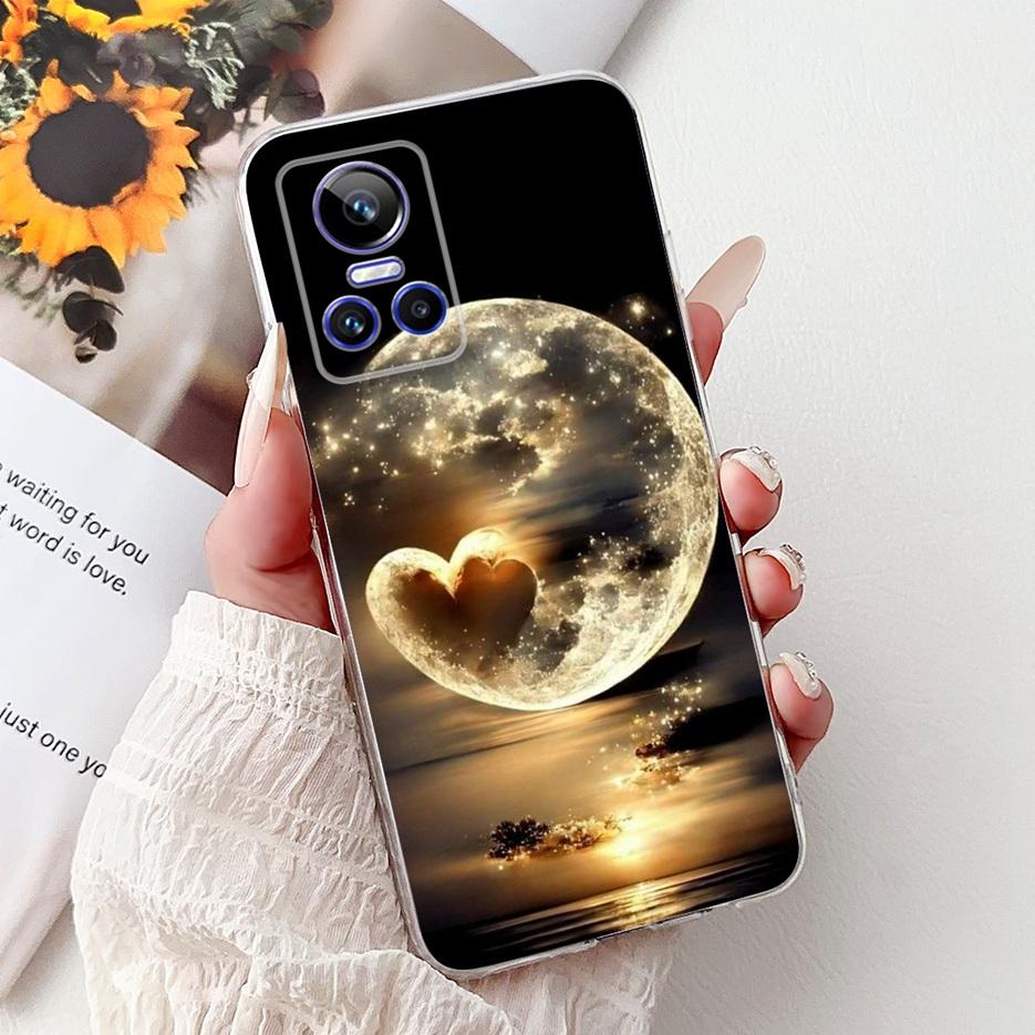 Für Realme GT Neo 3 80W Hülle RMX3561 RMX3560 Süße Katze Glückskarpfen Bemalte Abdeckung Weiche Silikonhüllen Für Realme GT Neo3 150W Fundas