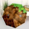 Pixelated, Blocky Automatic Opening and Closing Umbrella, Compact Travel Umbrella, Lightweight and Portable, Suitable for Beach Commuting Bu