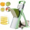 Safe Kitchen Mandolin Slicer, 5-in-1 Vegetable Chopper, Mandolin Potato Slicer with Thickness Adjuster, Chip Cutter, Vegetable Cutter