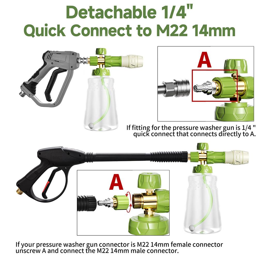 Foam Control Device Handheld Foam Sprayer For Car Washing As Shown In The Picture 1-liter Container Capacity 1 4-inch Connection