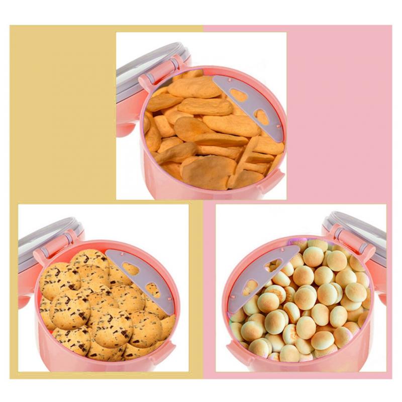 Baby Food Containers Large Pink Safe PP Material Sufficient Capacity Compact Portable Cute Style Powder Dispenser