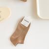 Female Spring and Summer Pure Color Pure Cotton Shallow Mouth Student Short Tube Socks
