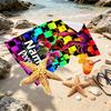Custom Name Personalized Poppy Playtime Print Beach Towel, for Trip Camping Beach Party Home Decor, Birthday Gift for Family & Friends