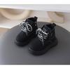 Children's single boots,leather boots, anti-slip booties