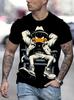 Fun Cartoon Duck Print Men's T-Shirt Casual Summer Casual Short Sleeve Pullover Fashion T-Shirts Outdoor Male Overszied Clothing