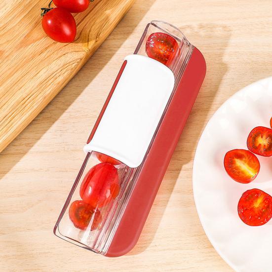 

Новая виноградная ломтерезка для детей, малышей, маленькая фруктовая ломтерезка для помидоров, клубники, безопасная и простая в использовании овощная салатная ломтерезка красный