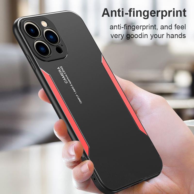 Custodia Paraurti In Metallo Per IPhone 16 Con Vetro Temperato – Sottile, Leggera, Telaio In Alluminio E Antishock