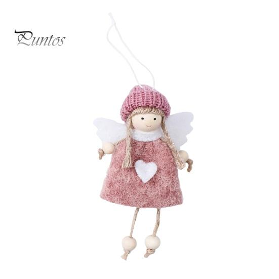 Cute Angel Figurines for Decor Plush Doll Ornaments, Christmas Fairy Girl Hanging Pendant Pastel Holiday Tree Decorations Home Decor, Party, New Year,