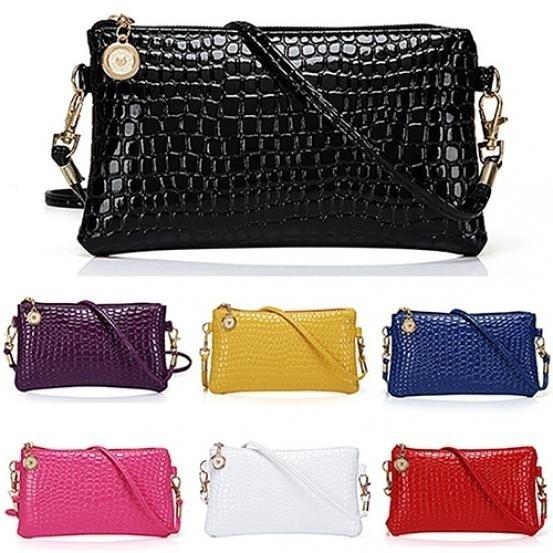 Neue trendige Damenleder Geldbörse Brieftasche Kunstleder Umhängetasche Tragetasche Messenger Reißverschluss Satchel Handtasche
