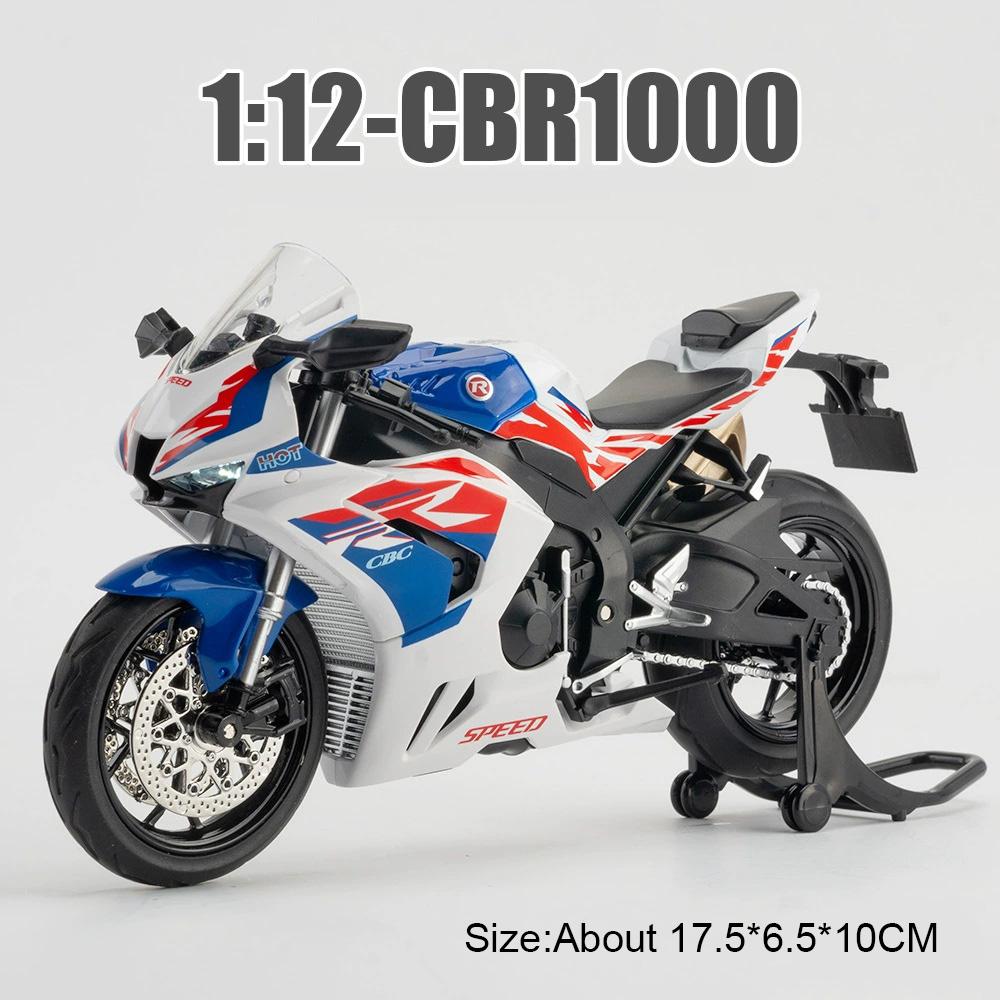 1:12 Honda Monkey Cbr1000 Motorcycle Model Diecast Alloy Car Toys Front Wheel Steering Shock Absorption Function Vehice Kid Gift