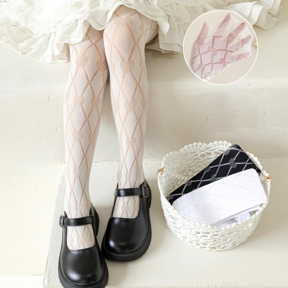 

Embroidery Pantyhose Stretch Hosiery New Tights Summer L-9-13Y бежевий
