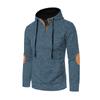 Herren Fleece-Kapuzenpullover mit Reißverschluss Lässig Leicht Langärmlig Sport Kapuzenjacken Winter Warme Mäntel mit Klapptaschen