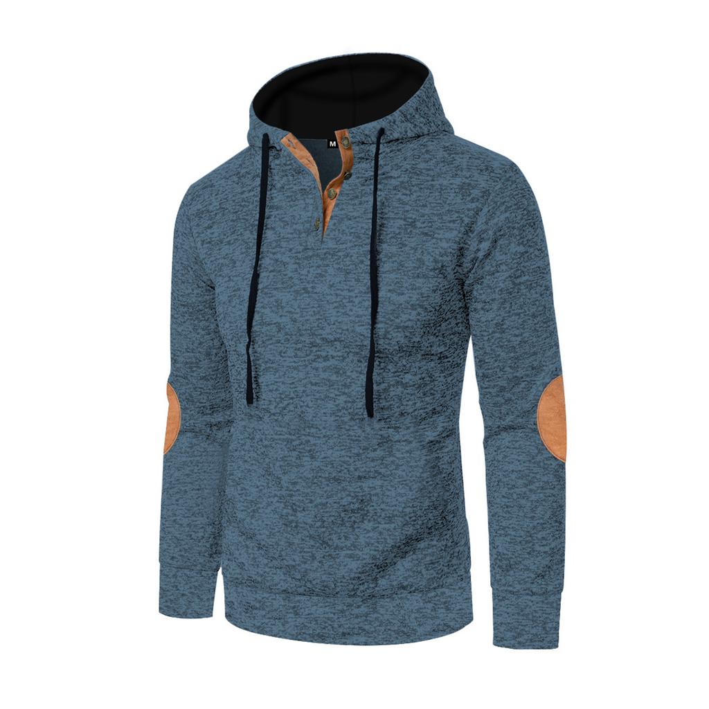 Herren Fleece-Kapuzenpullover mit Reißverschluss Lässig Leicht Langärmlig Sport Kapuzenjacken Winter Warme Mäntel mit Klapptaschen