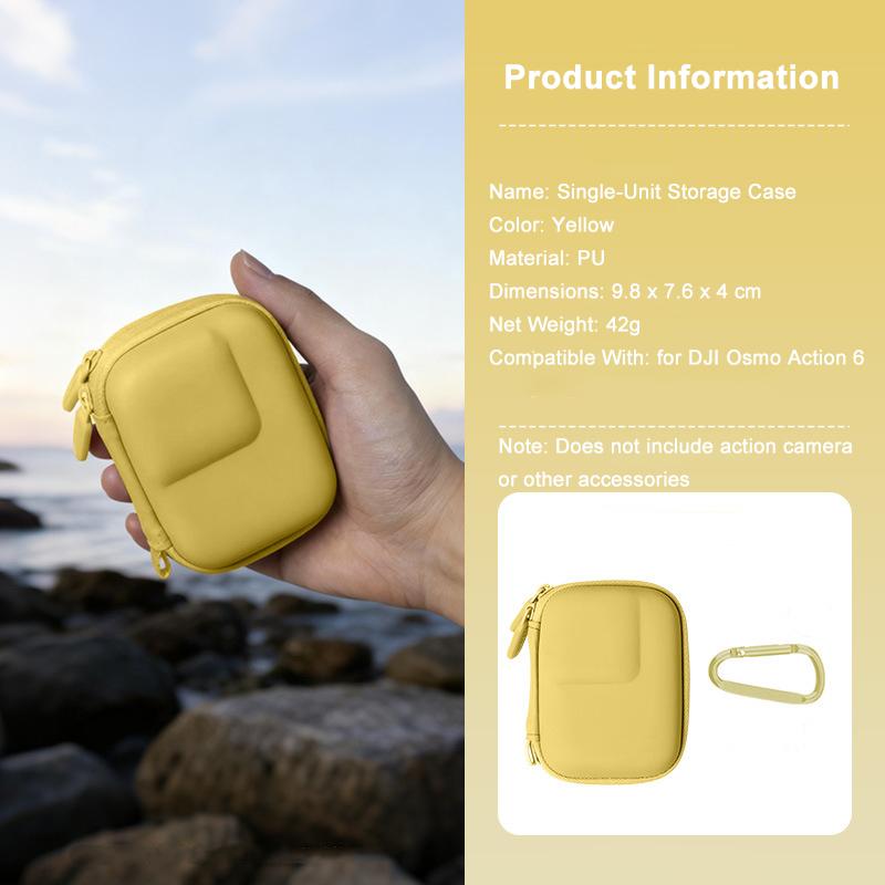 Mini Storage Bag for DJI Osmo Action 6 Hard Travel Protective Case Carrying Case for DJI Osmo Action 6 Camera Accessories жёлтый