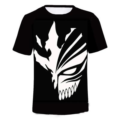 Summer Round Neck 3D Anime Bleach Printed Top Fashionable Casual Short Sleeved Children's Boy T-shirts