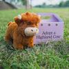 Adoptiere ein Highland-Kuh Legende Plüschtier Niedliche Tierpuppen Weiches Kuschelkissen Stofftiere für Kinder Erwachsene Geburtstagsgeschenke