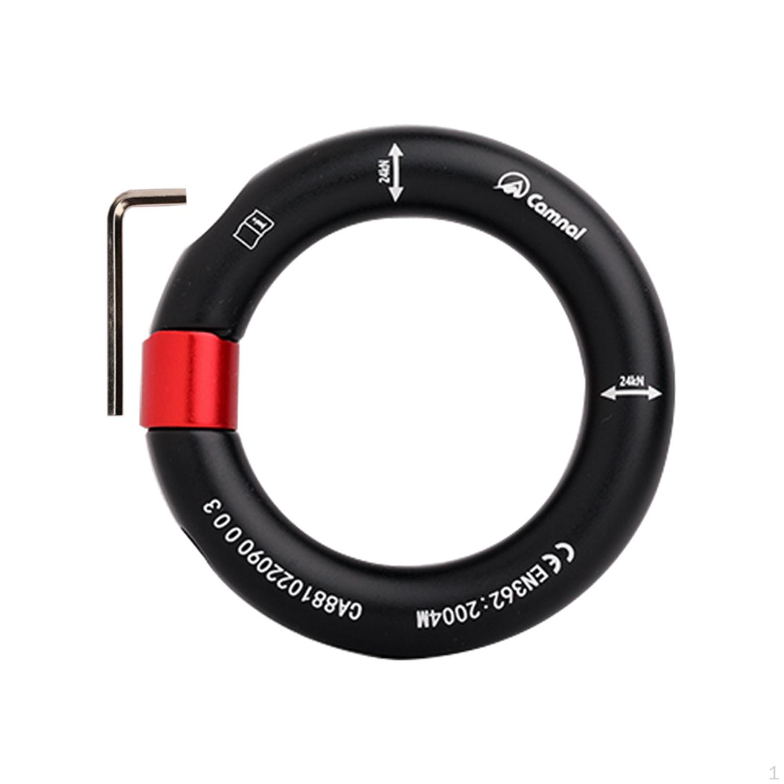 Aluminum Climbing Ring for Outdoor Adventures Black