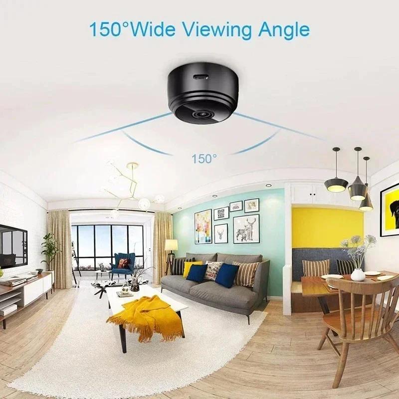 2025 Mini Wifi Mobile Remote Control Camera 1080P Hd A9 Mini Camera Video Surveillance Camera Home Security Clear Shooting