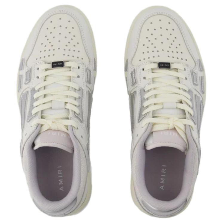 Amiri  Skel Top Low  Metallic - White Silver Women Sneakers Gold AWFOSR1022-155