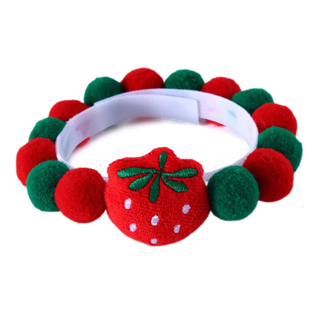 Dress up Your Pet with this Colorful Pompoms Collar for Christmas Photo Props for Small Medium Dogs, Cat